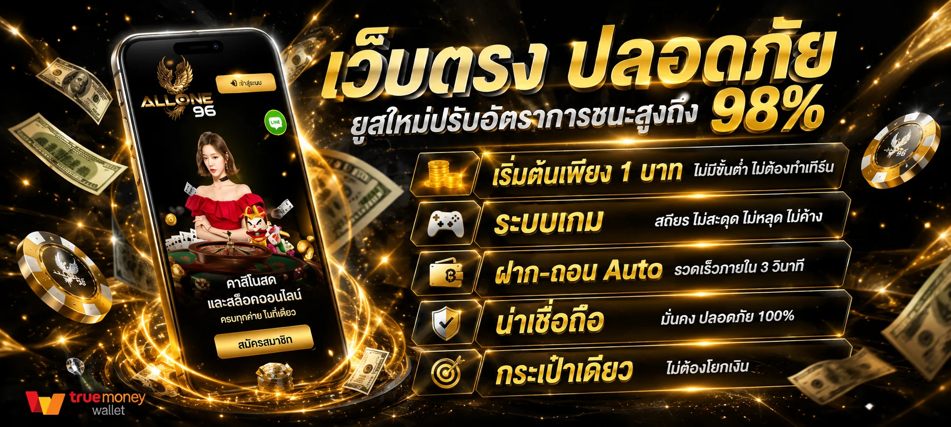 ระบบฝากถอนออโต้ GOLDBELLCLUB ปลอดภัย รวดเร็ว ไม่มีขั้นต่ำ